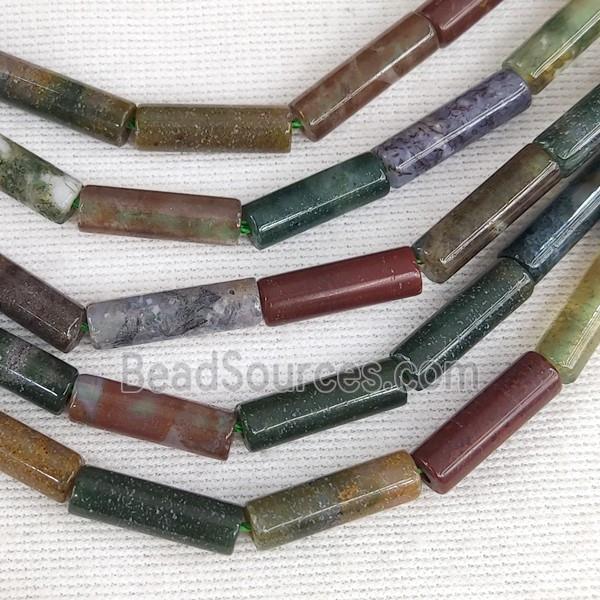 Indian Agate Tube Beads Multicolor