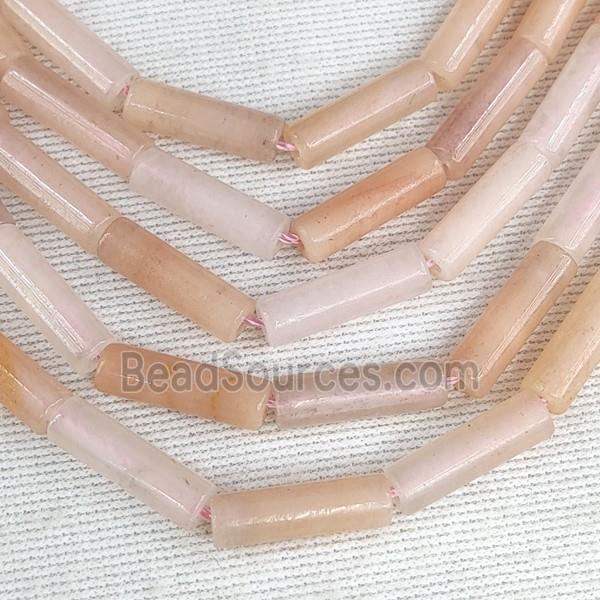 Pink Aventurine Tube Beads