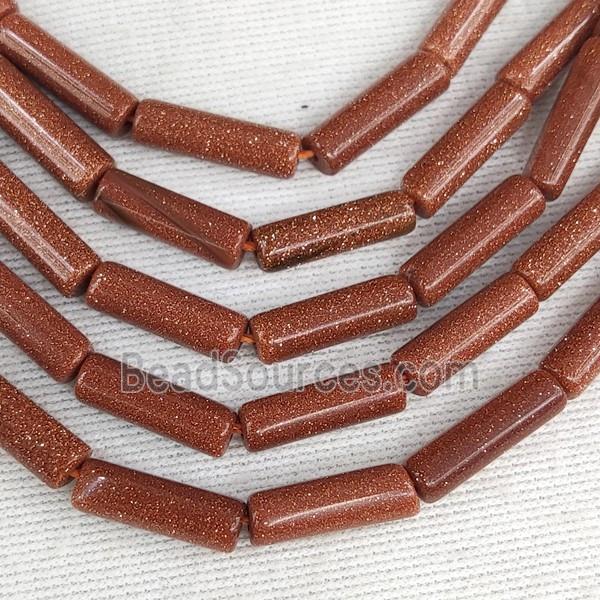 Gold SandStone Tube Beads