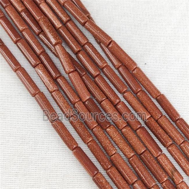 Gold SandStone Tube Beads