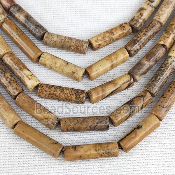 Picture Jasper Tube Beads