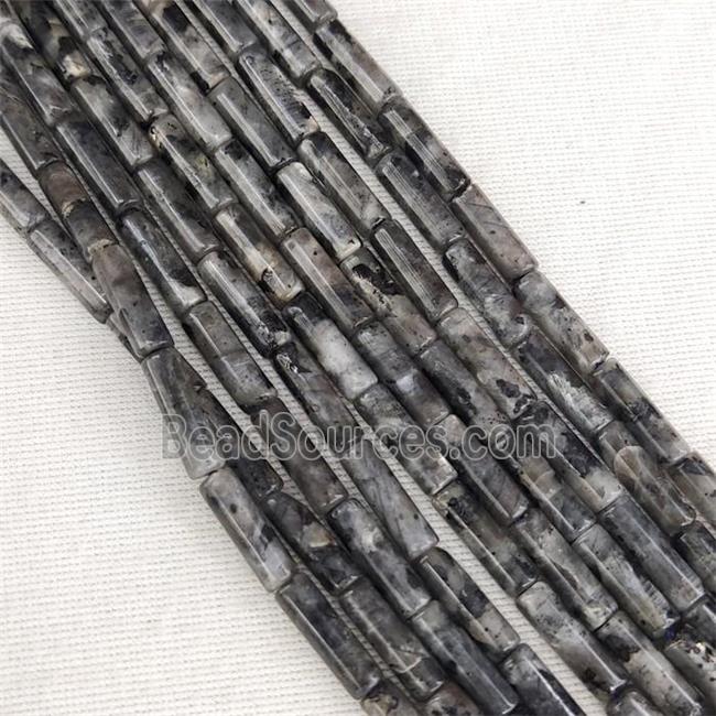 Black Labradorite Column Beads