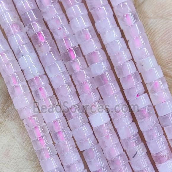 Pink Rose Quartz Heishi Spacer Beads