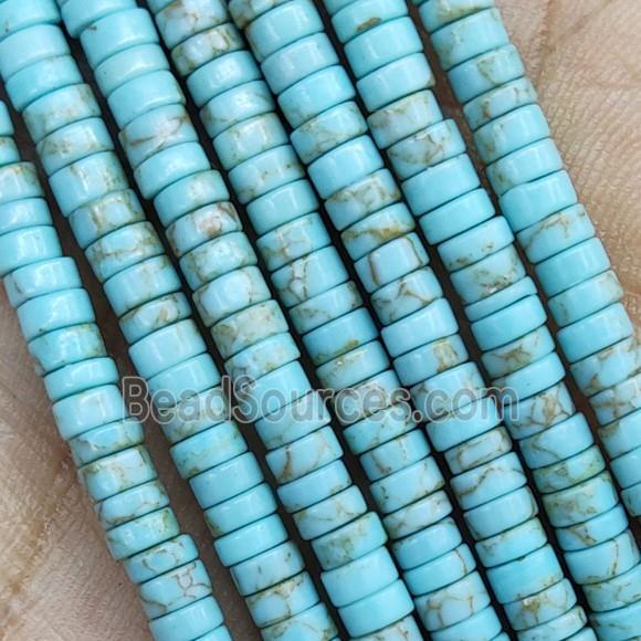 Blue Synthetic Turquoise Heishi Beads