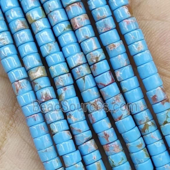 Blue Synthetic Turquoise Heishi Beads