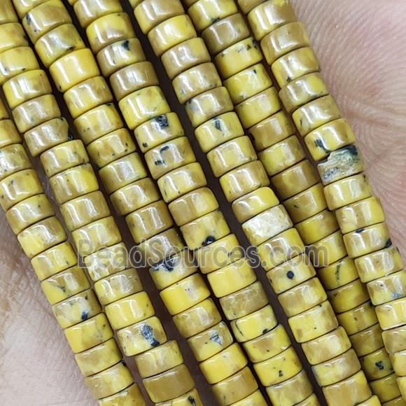 Yellow Synthetic Turquoise Heishi Beads