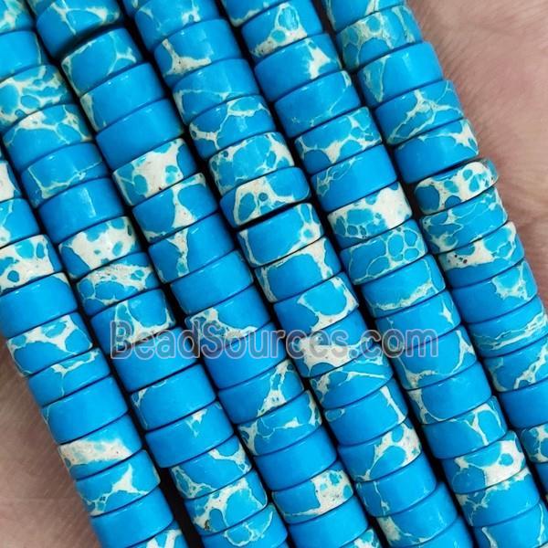 Blue Synthetic Turquoise Heishi Beads