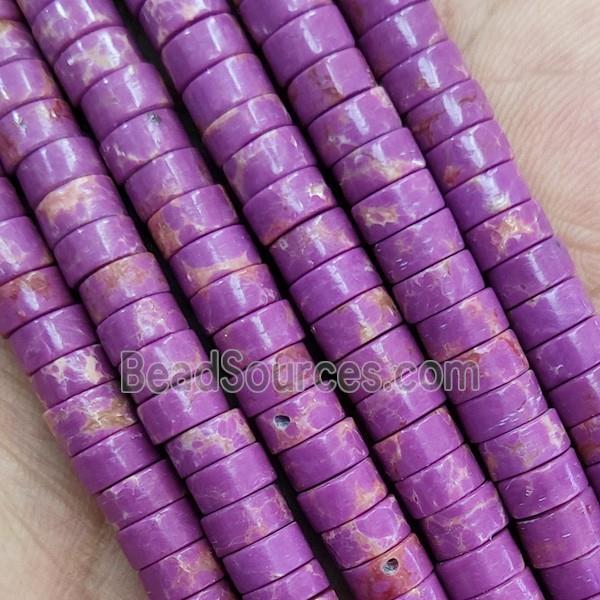 Purple Synthetic Turquoise Heishi Beads