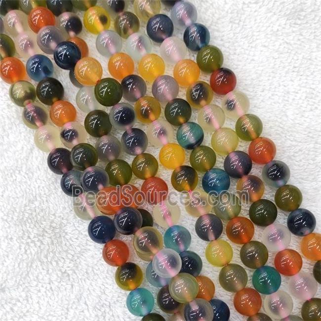 Round Candy Agate Beads Dye Mix Color