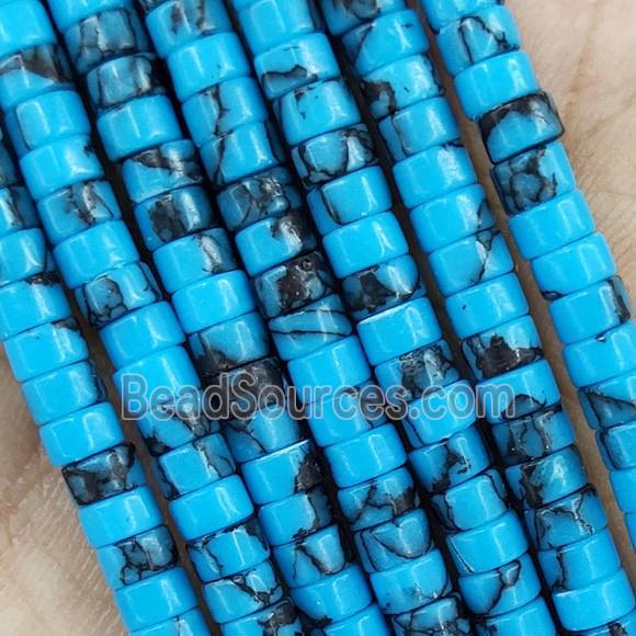 Blue Turquoise Heishi Beads Dye