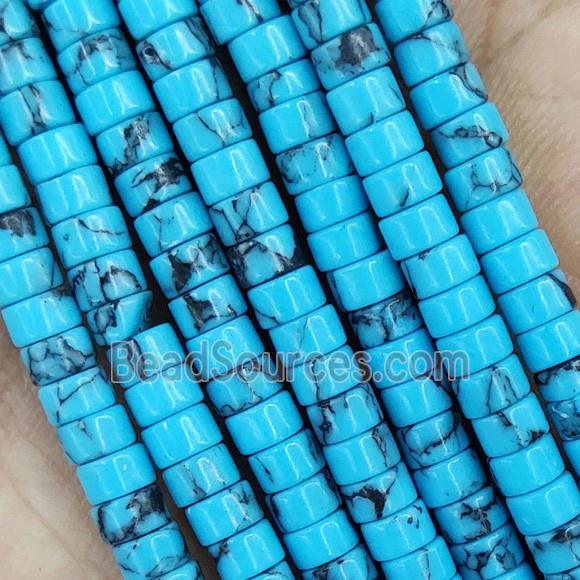 Blue Turquoise Heishi Beads Dye