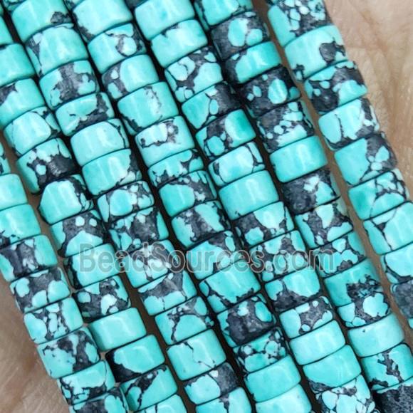 Green Turquoise Heishi Beads Dye