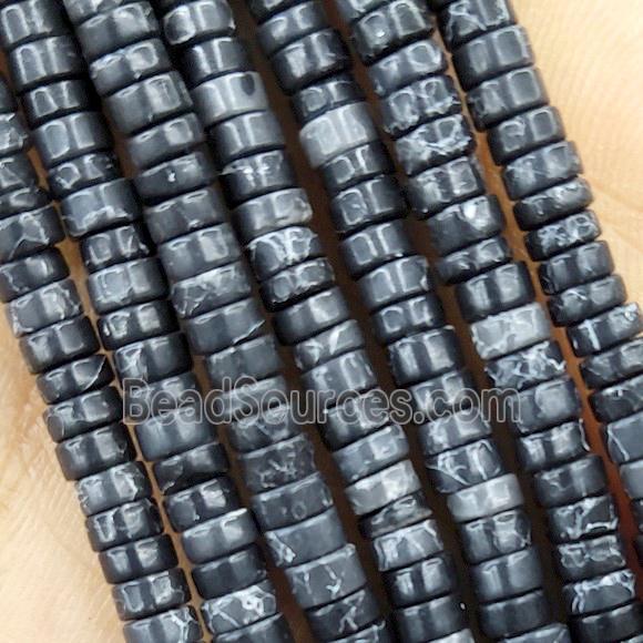 DarkGray Turquoise Heishi Beads Dye