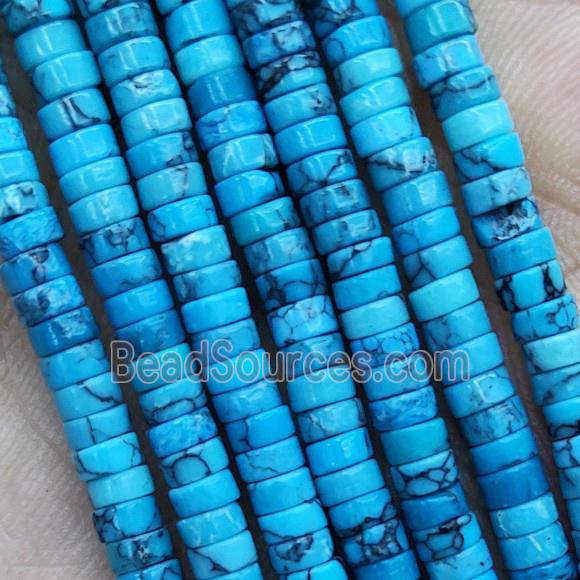 Blue Turquoise Heishi Beads Dye