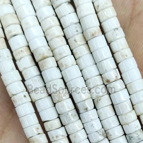 White Magnesite Turquoise Heishi Beads