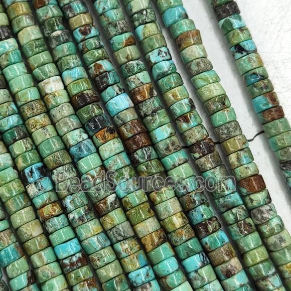 Natural Hubei Turquoise Heishi Beads Green