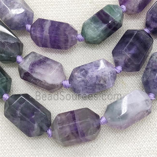 Fluorite Prism Beads Multicolor