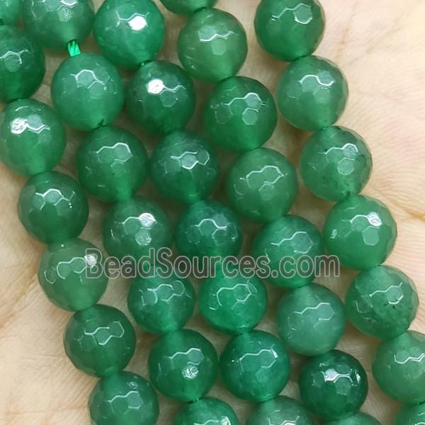 Green Aventurine Beads Faceted Round