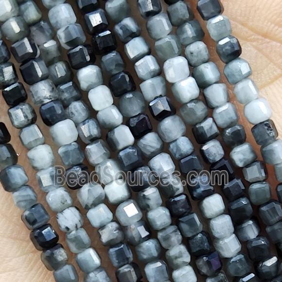 Hawkeye Stone Beads Faceted Cube