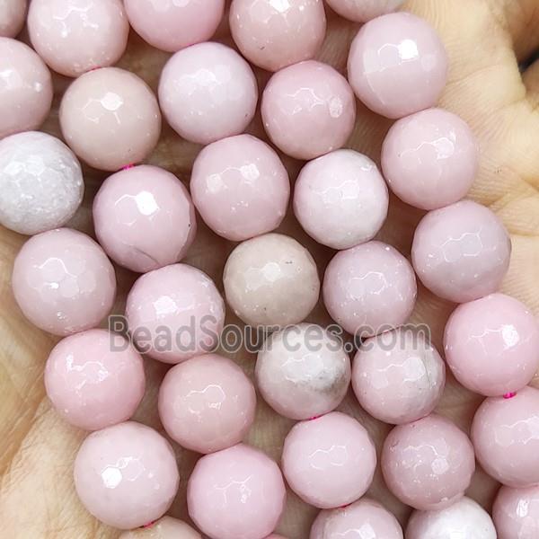 Chinese Pink Opal Beads Faceted Round