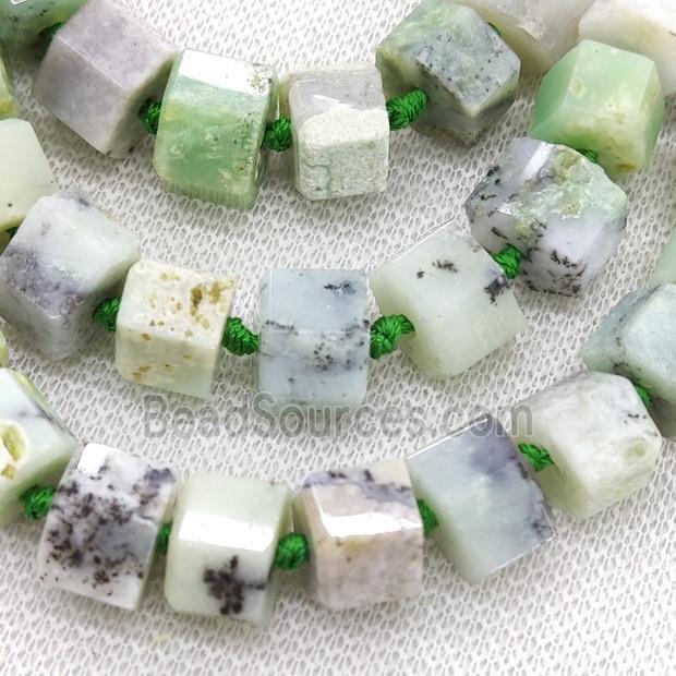 Green Opal Rondelle Beads