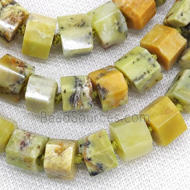 Yellow Opal Rondelle Beads