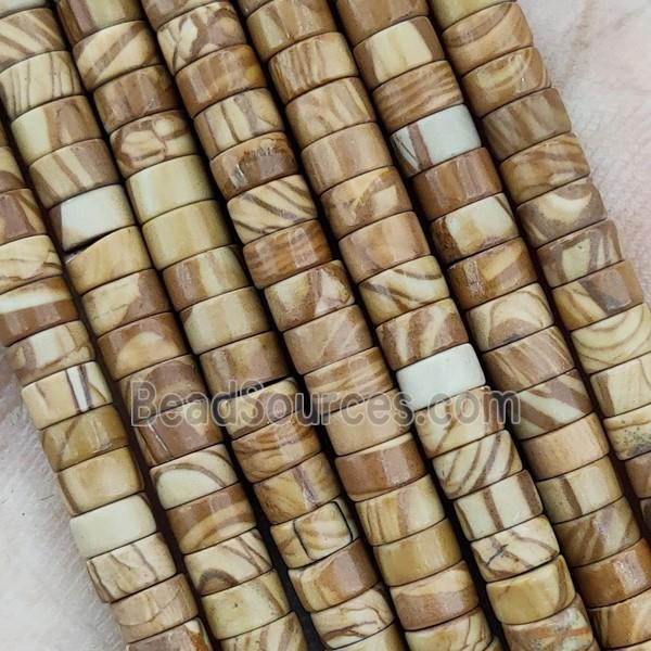 Synthetic Picture Jasper Heishi Beads