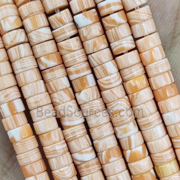 Synthetic Wood Lace Jasper Heishi Beads