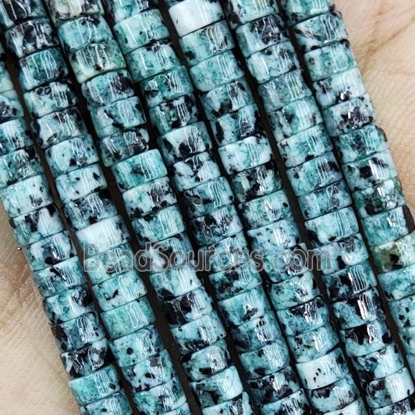 Green Marble Heishi Beads Dye