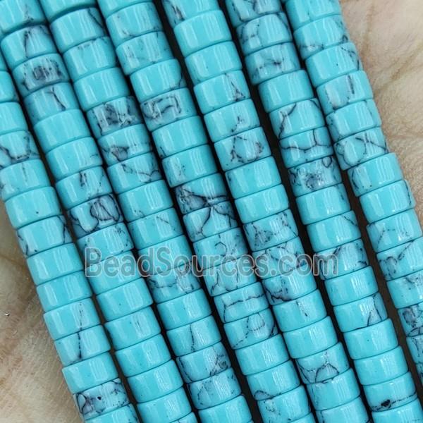 Synthetic Turquoise Heishi Beads Green