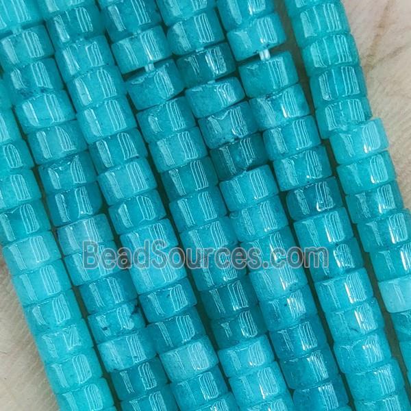 Green Dye Jade Heishi Beads