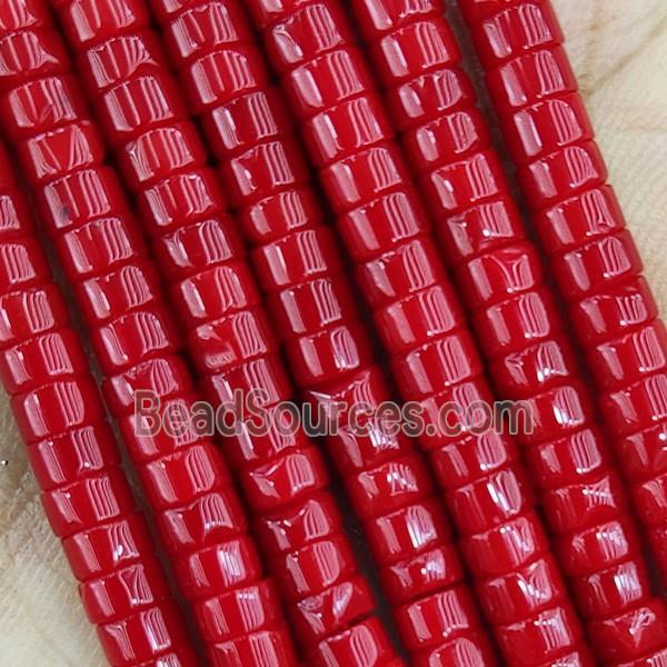 Red Dye Jade Heishi Beads