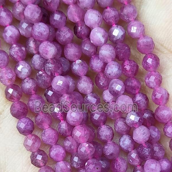 Pink Tourmaline Beads Faceted Round A-Grade