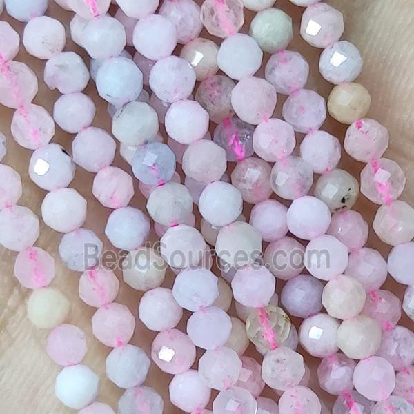 Pink Morganite Beads Tiny Faceted Round