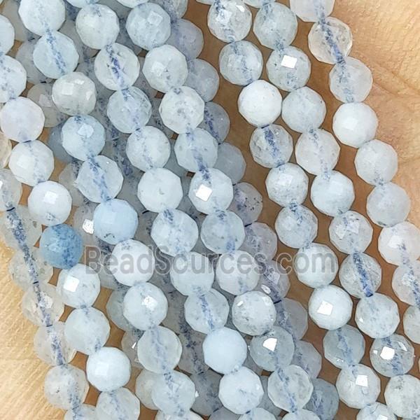 Natural Aquamarine Beads Faceted Round