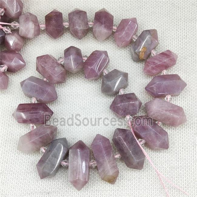 Madagascar Rose Quartz Bullet Beads