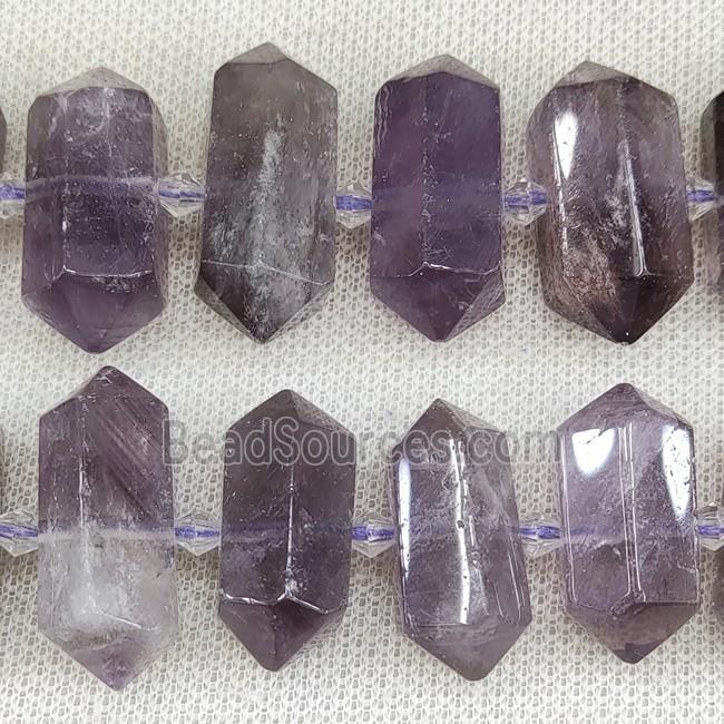 Purple Fluorite Bullet Beads