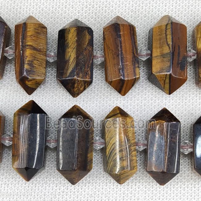 Tiger Eye Stone Bullet Beads