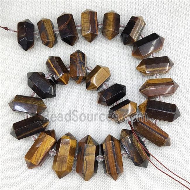 Tiger Eye Stone Bullet Beads