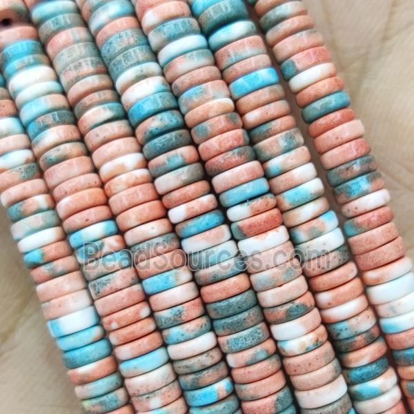 Rainforest Stone Heishi Beads Peach