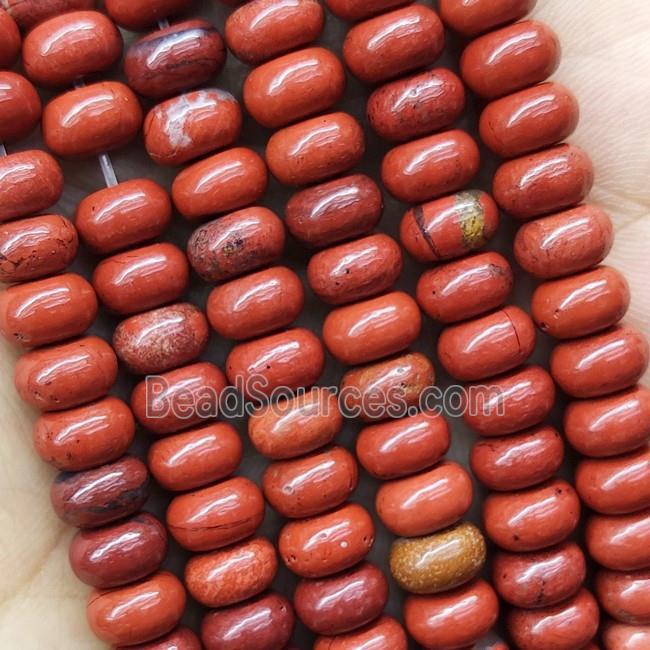 Red Jasper Rondelle Beads Smooth