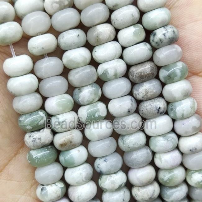 Green Lucky Jasper Rondelle Beads