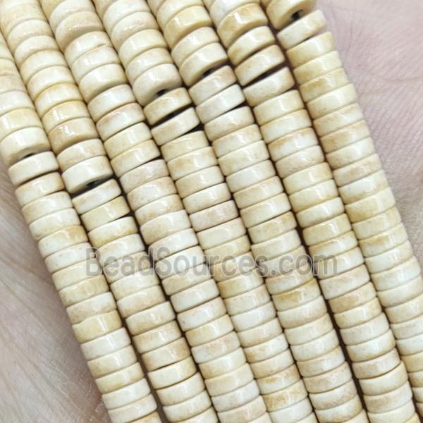 Yellow Oxidative Agate Heishi Beads