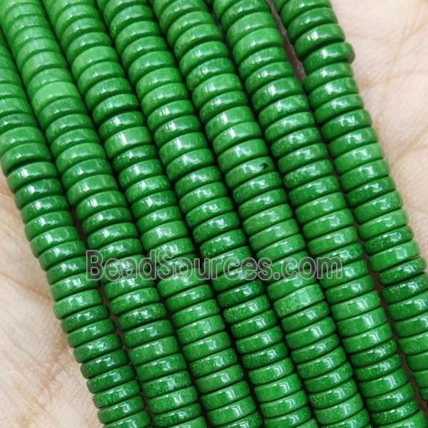 Mint Green Oxidative Agate Heishi Spacer Beads