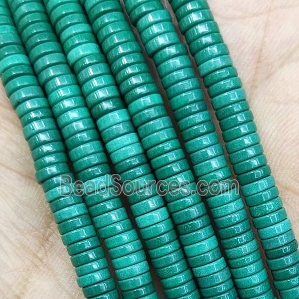 Green Oxidative Agate Heishi Beads