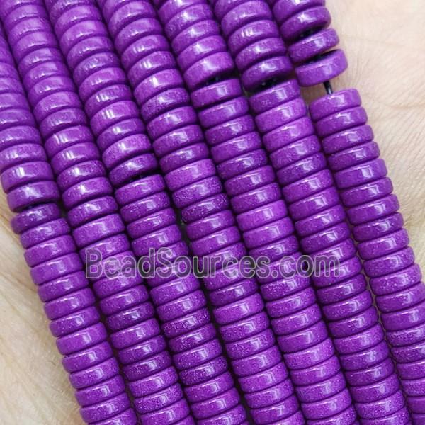 Purple Oxidative Agate Heishi Beads