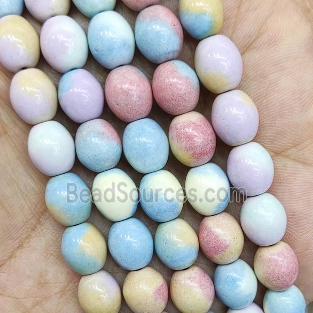 Multicolor Alashan Agate Beads Barrel