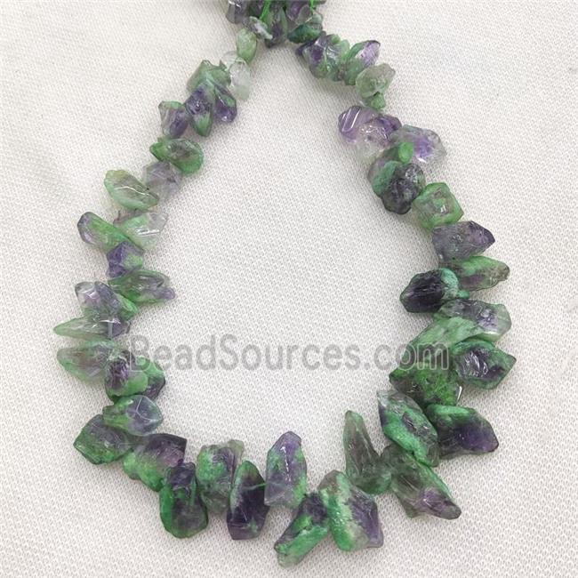 Amethyst Beads Freeform Dye Graduated Topdrilled