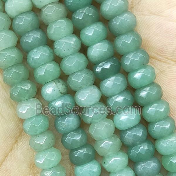 Green Aventurine Beads Faceted Rondelle