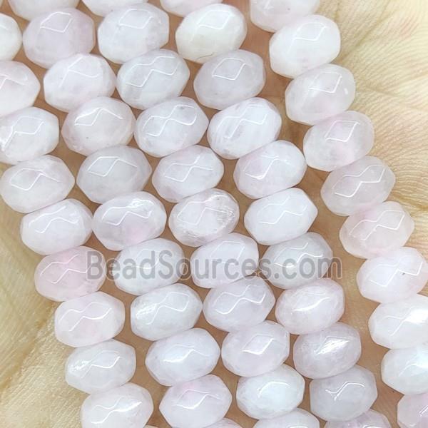 Rose Quartz Beads Faceted Rondelle